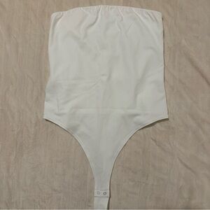 White Strapless Bodysuit